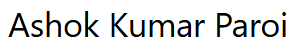 Ashok Kumar Paroi